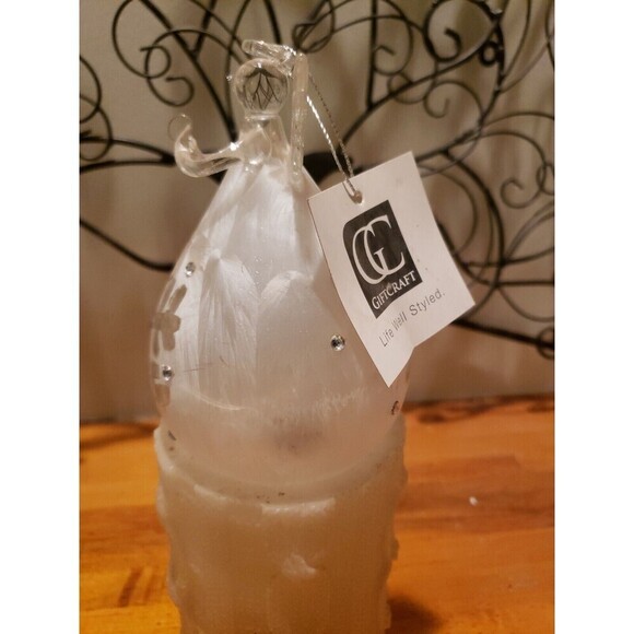 Light Up Beautifully Decorated LED Art Glass 5" Angel Ornament Praying. NWT. - Picture 7 of 7